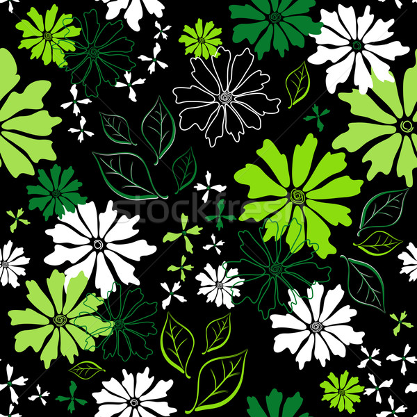 Floral seamless dark pattern Stock photo © OlgaDrozd