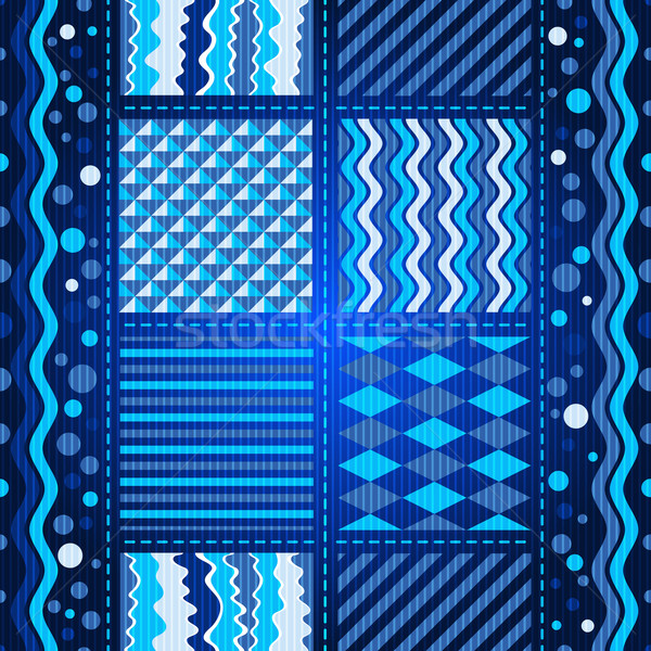 Dunkel blau Wellenmuster Muster transluzent Stock foto © OlgaDrozd