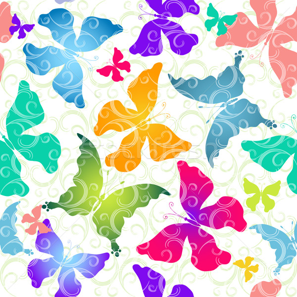 Colorful butterflies. Seamless pattern Stock photo © OlgaDrozd