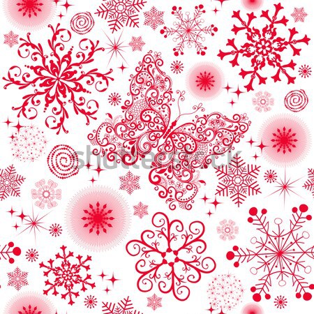 Abstract christmas red seamless pattern  Stock photo © OlgaDrozd