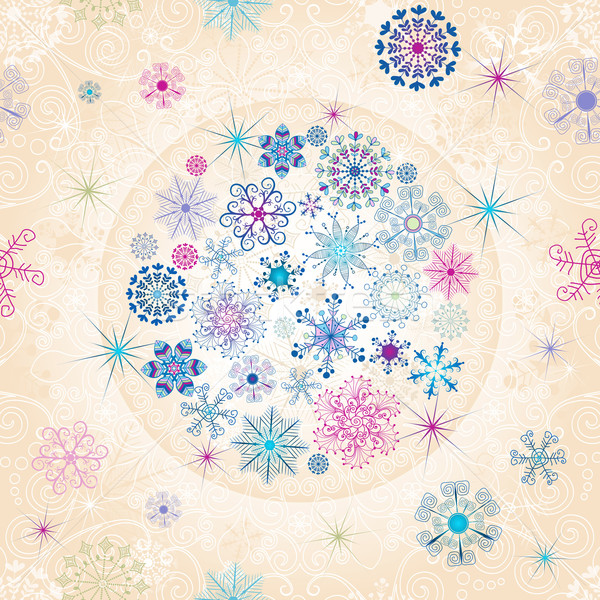 Christmas kleurrijk bal sneeuwvlokken vector Stockfoto © OlgaDrozd