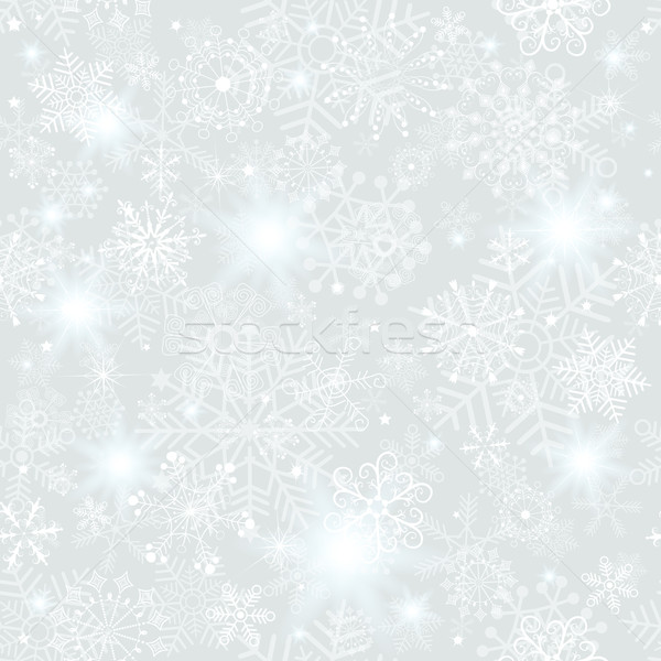 Seamless silver christmas pattern Stock photo © OlgaDrozd