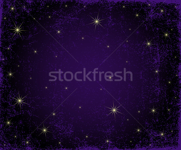 Escuro violeta grunge teste padrão do natal ouro estrelas Foto stock © OlgaDrozd