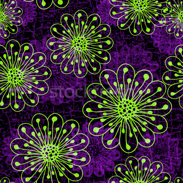 Naadloos patroon violet donkere groene Stockfoto © OlgaDrozd