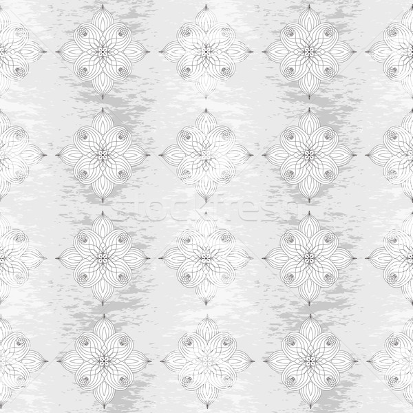 Schmutzig floral Muster Jahrgang grau Stock foto © OlgaDrozd