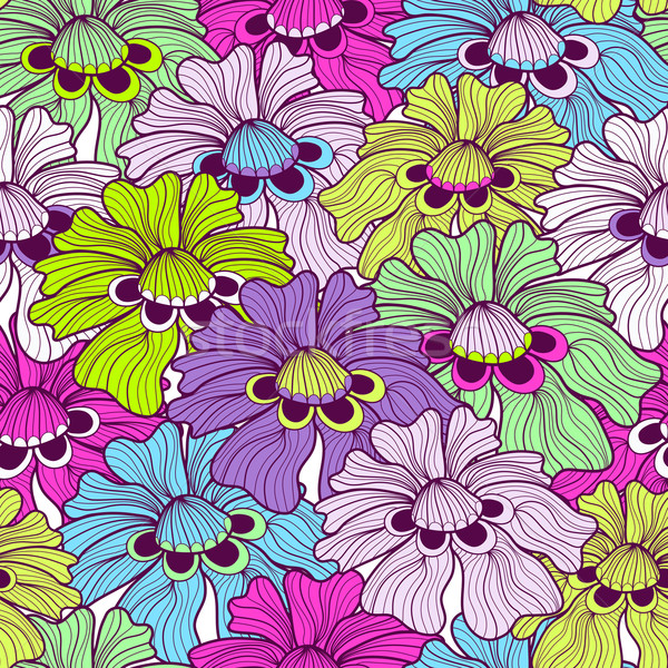 Seamless floral spotty pattern Stock photo © OlgaDrozd