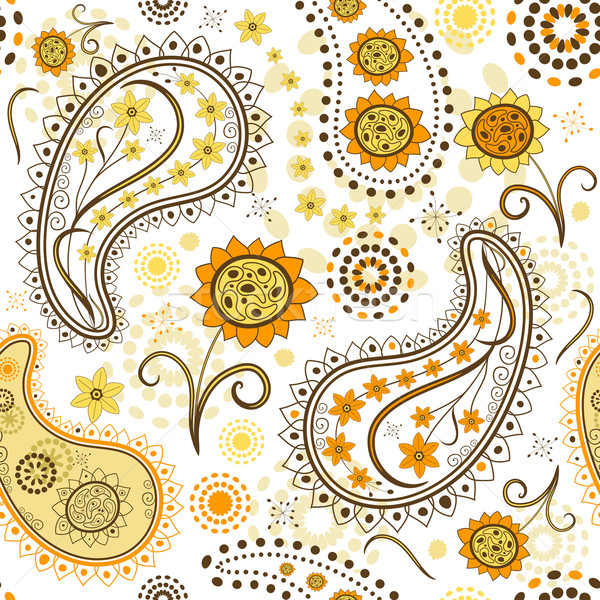 Effortless floral pattern with sunflowers  Stock photo © OlgaDrozd