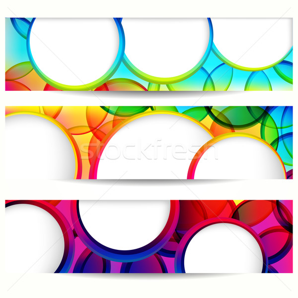 Abstract vector banner with forms of empty frames. Stock photo © OlgaYakovenko