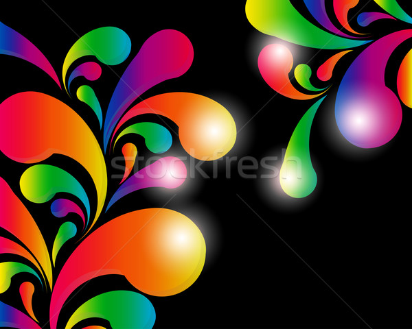 Kaart abstract heldere kleur druppels schone Stockfoto © OlgaYakovenko