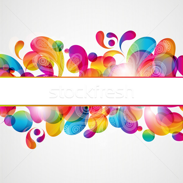 Abstract background with bright circles and teardrop-shaped arch Stock photo © OlgaYakovenko