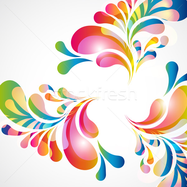 Abstract background with bright teardrop-shaped arches. Stock photo © OlgaYakovenko