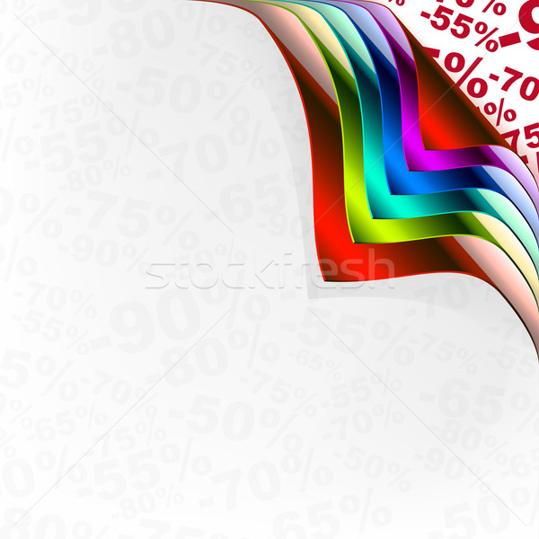 Stock photo: Collection of colorful papers with a curl