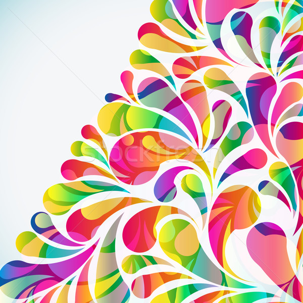 Abstract colorful arc-drop background. Vector. Stock photo © OlgaYakovenko