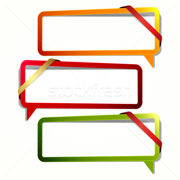 Speech bubble in the form of an empty frame for your text. Stock photo © OlgaYakovenko