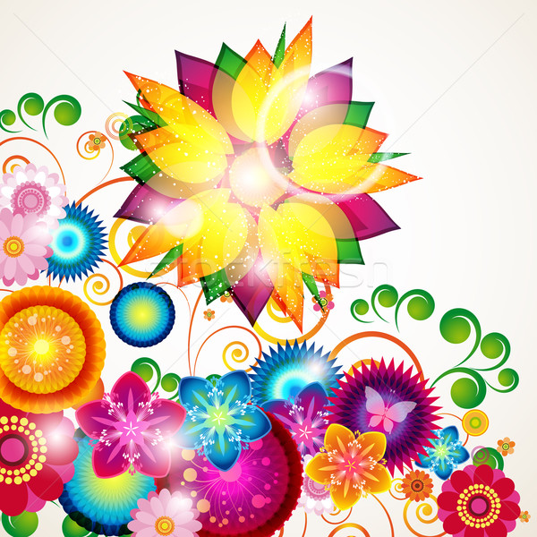 Stock photo: Floral abstract background. 