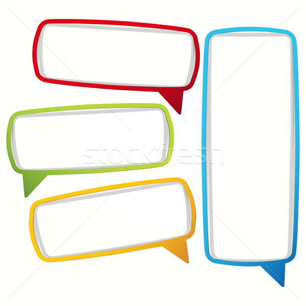 Colorful speech bubble frames. Labels in the form of an empty fr Stock photo © OlgaYakovenko