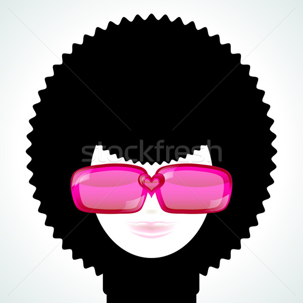 Сток-фото: девушки · розовый · Солнцезащитные · очки · дизайна · искусства · пространстве
