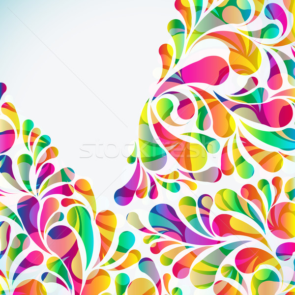 Abstract colorful arc-drop background. Vector. Stock photo © OlgaYakovenko