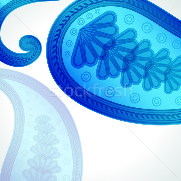 Paisley floral design background. Stock photo © OlgaYakovenko