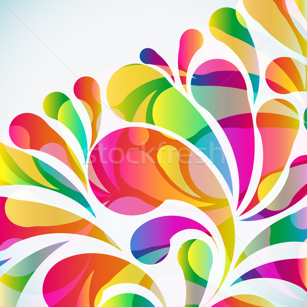 Abstract colorful arc-drop background. Vector. Stock photo © OlgaYakovenko