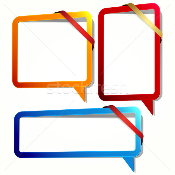 Speech bubble in the form of an empty frame for your text. Stock photo © OlgaYakovenko