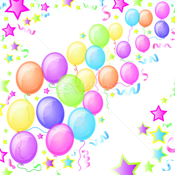 Stok fotoğraf: Parti · balonlar · Yıldız · örnek · doğum · günü · eğlence