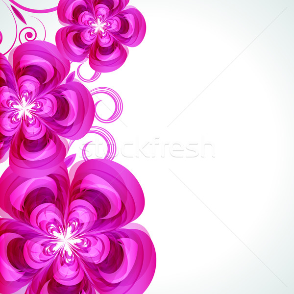 Abstract bloem vector dekken sjabloon papier voorjaar Stockfoto © OlgaYakovenko