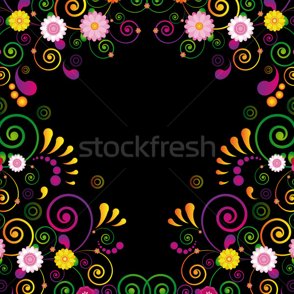 Flower frame for the poster of Hawaiian night party. Stock photo © OlgaYakovenko