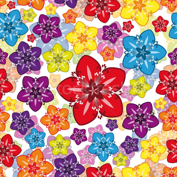 Vector seamless floral wallpaper. Stock photo © OlgaYakovenko