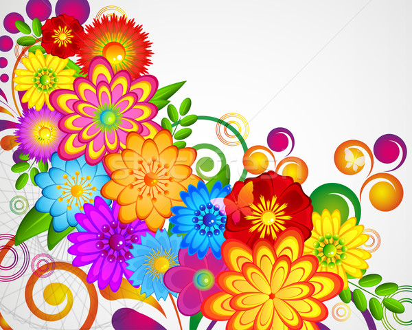 Gift festive card. Floral design background. Stock photo © OlgaYakovenko