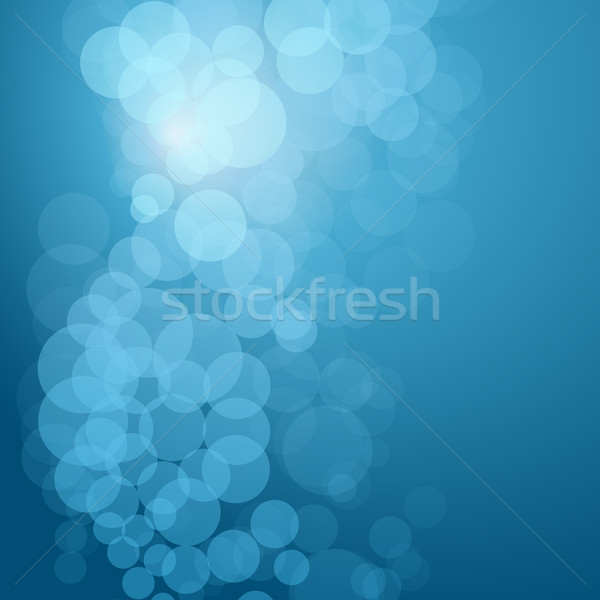 グリーティングカード 抽象的な 実例 光 青 波 ストックフォト © OlgaYakovenko