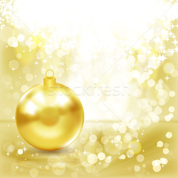 Stockfoto: Goud · christmas · bal · gouden · licht · abstract