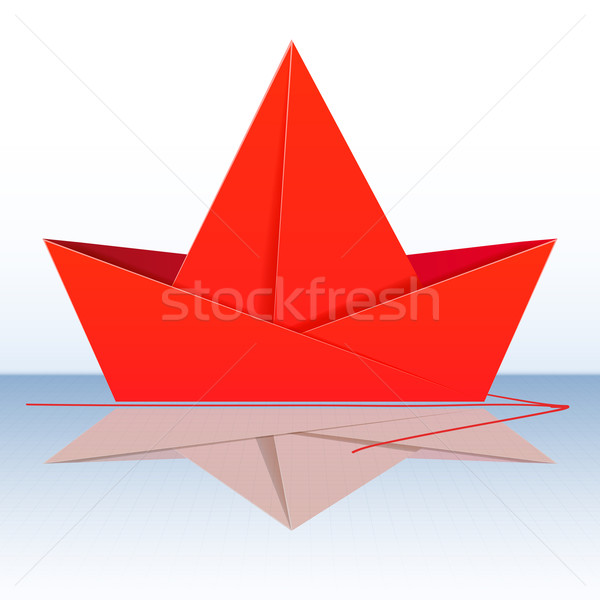 Abstract background with a paper boat. Stock photo © OlgaYakovenko