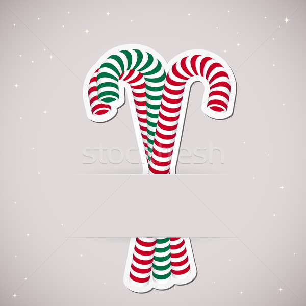 Background with candy inserted into a slot on the paper card. Ve Stock photo © OlgaYakovenko