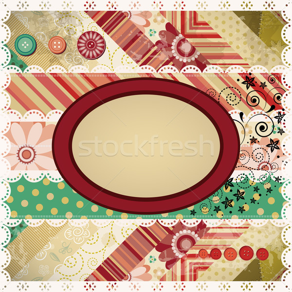 Scrap background made in the classic patchwork technique. Stock photo © OlgaYakovenko