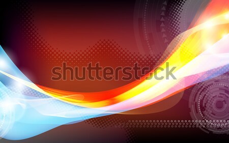 Abstract illustration with blue and red design, card. Stock photo © OlgaYakovenko