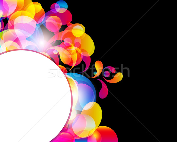 Kaart abstract heldere kleur druppels schone Stockfoto © OlgaYakovenko