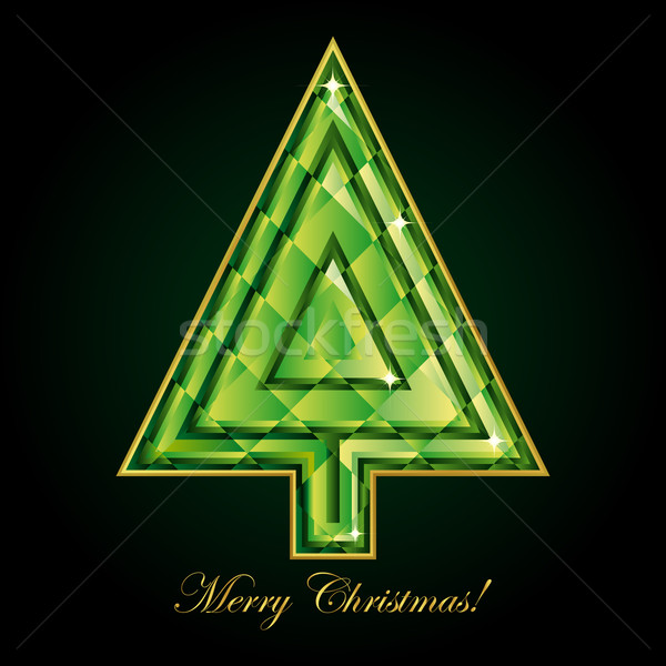 Stockfoto: Emerald · kerstboom · textuur · boom · ontwerp · verf