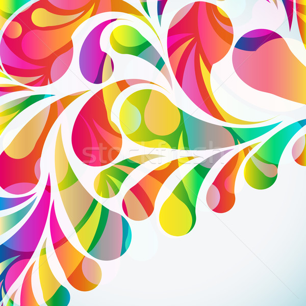 Abstract colorful arc-drop background. Vector. Stock photo © OlgaYakovenko