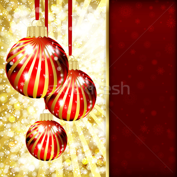 Stock foto: Weihnachten · Kugeln · Party · glücklich · Design · Hintergrund
