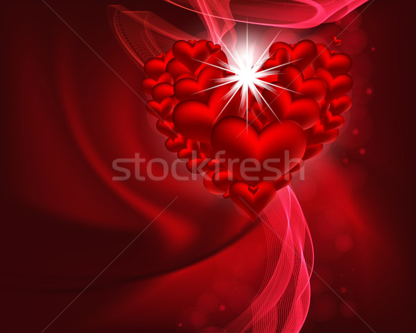 beautiful heart background design with space for your tex Stock photo © OlgaYakovenko