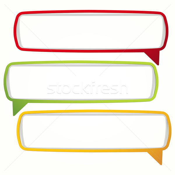 Colorful speech bubble frames. Labels in the form of an empty fr Stock photo © OlgaYakovenko