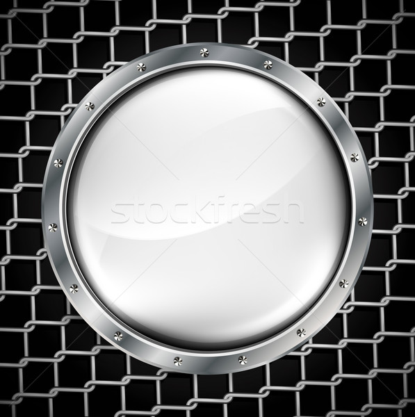 Metal banner with huge space for information on a dark backgroun Stock photo © OlgaYakovenko