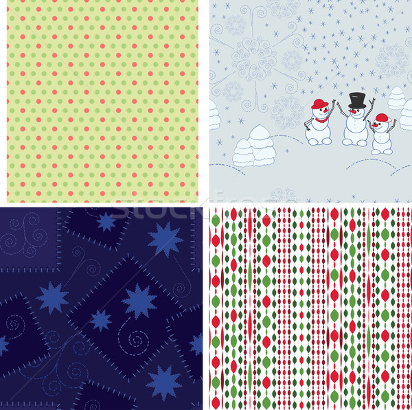 Set of Christmas backgrounds Stock photo © OlgaYakovenko