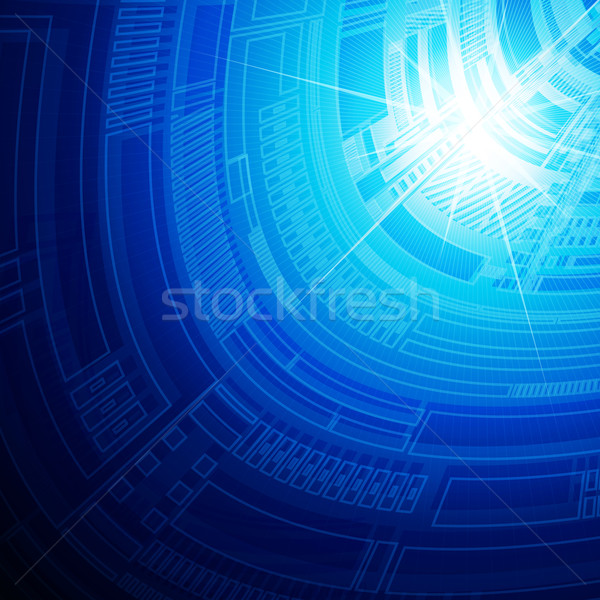 Abstract geometrisch patroon Blauw web scherm behang Stockfoto © OlgaYakovenko