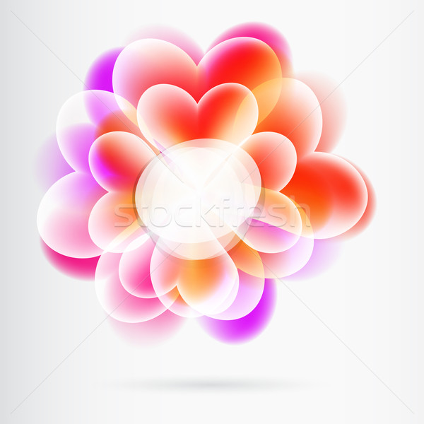 banner heart flowers  Stock photo © OlgaYakovenko