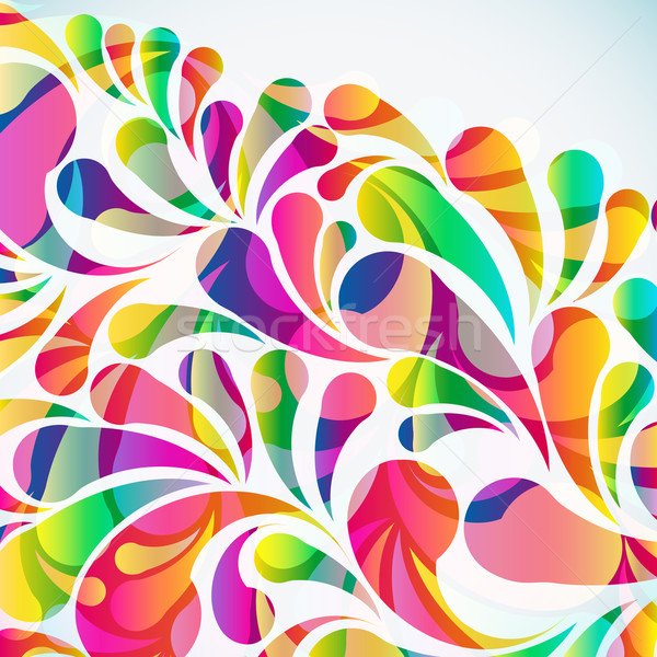 Abstract colorful arc-drop background. Vector. Stock photo © OlgaYakovenko