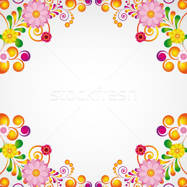 Geschenkkarte floral Design Ostern Natur Rahmen Stock foto © OlgaYakovenko