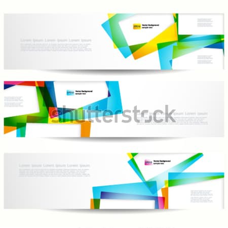 Abstract banner with forms of empty frames for your web design. Stock photo © OlgaYakovenko