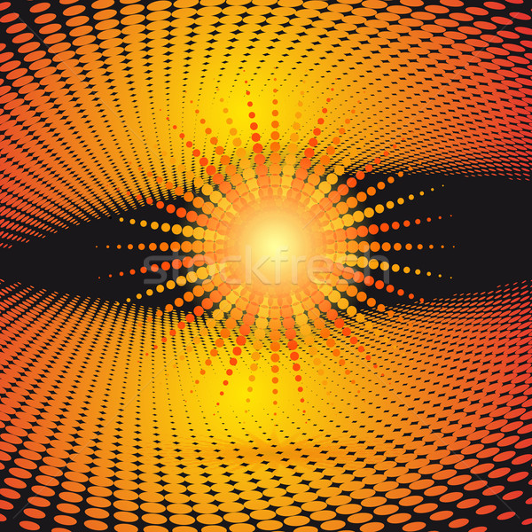 оранжевый круга полутоновой темно фон дискотеку Сток-фото © OlgaYakovenko